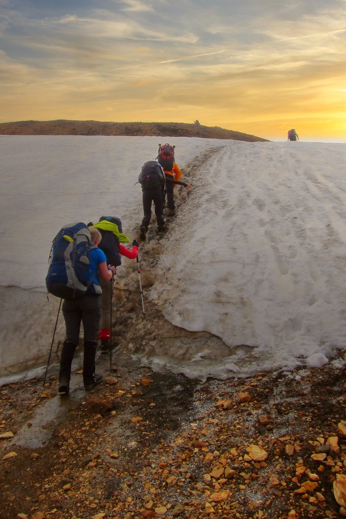 Iceland ~ Landmannalaugar Route ~ Ultramarathon is held on the route each July ~ Hiking from Camp