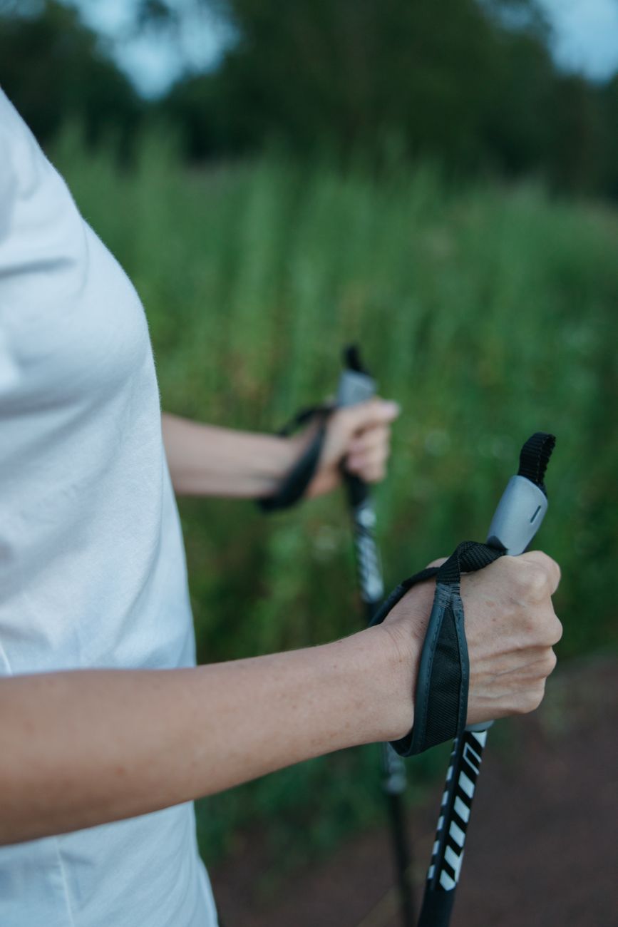 person holding cane